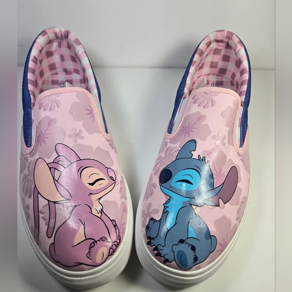 Disney Lilo And Stitch Lilo And Angel Slip On Shoes Sneakers Womens Sz. 11 Check - Picture 2 of 6